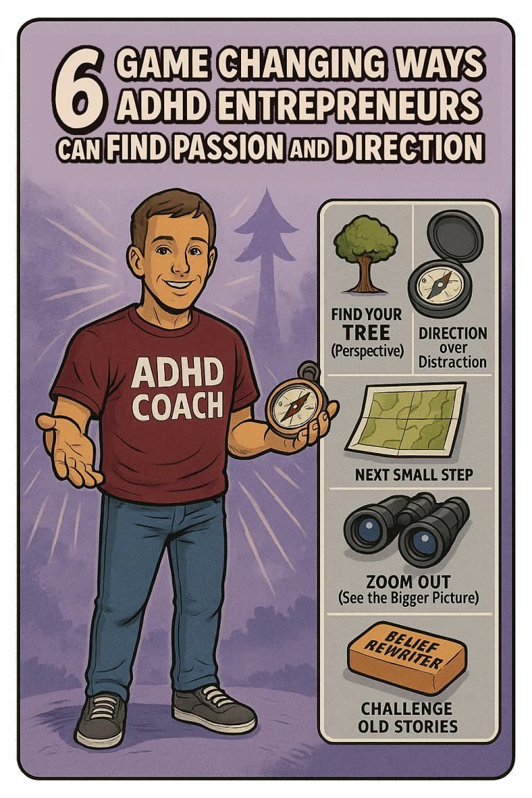 6 Game Changing ways ADHD Entrepreneurs Can Find Passion and Direction
