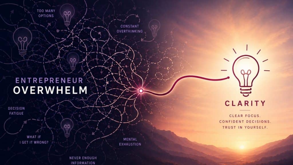 Entrepreneur Overthinking decision fatigue, clarity